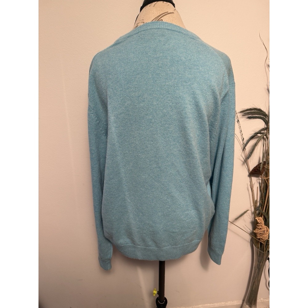 Alashan‎ Sweater, Size Large , Blue, 100% Cashmere, V-Neck, Long Sleeved - Picture 3 of 6